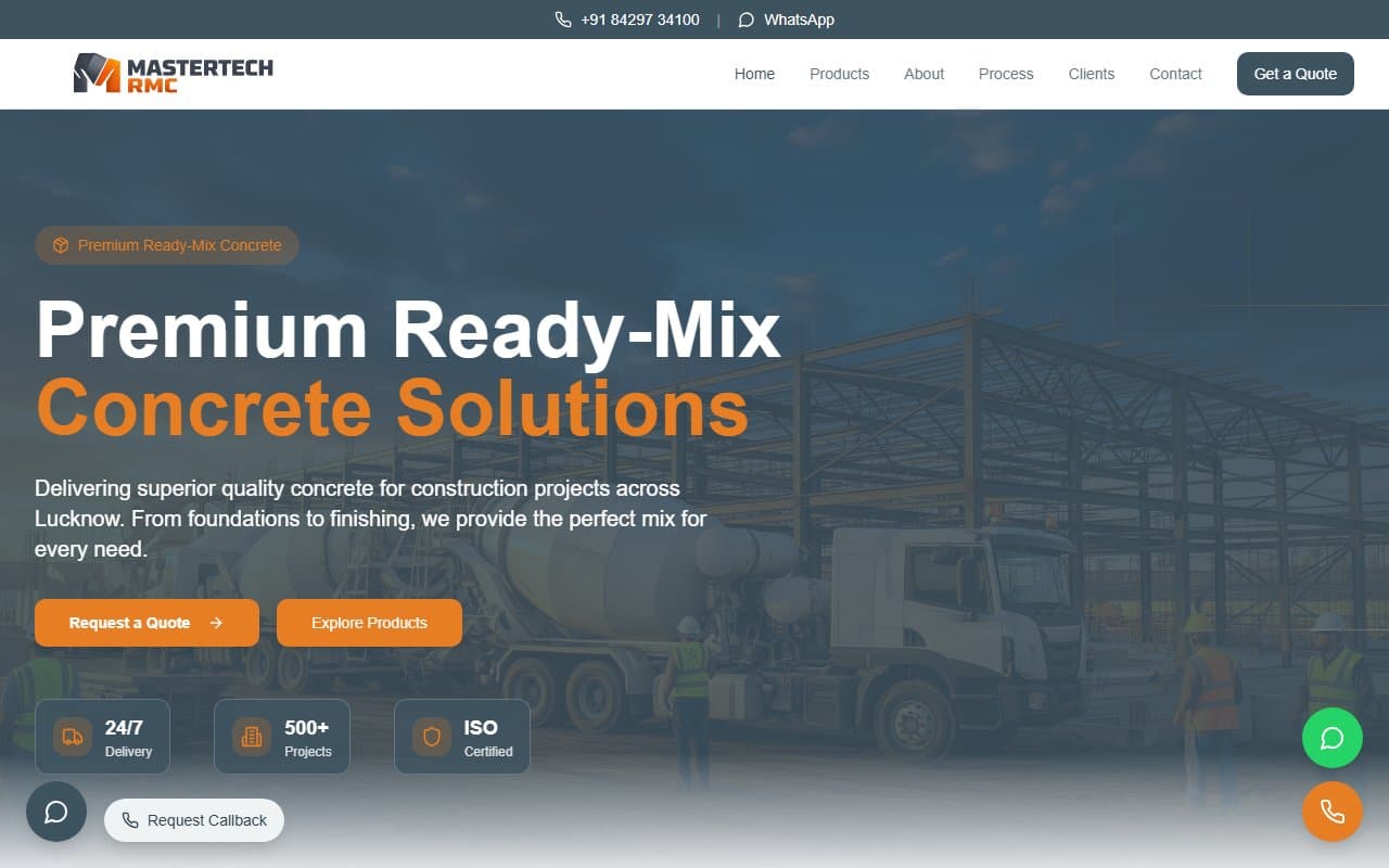 Mastertech RMC, website hero